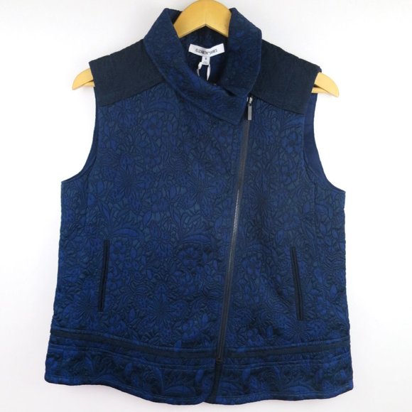 Elizabeth and James Asymmetrical Jacquard Vest Size 8 - Picture 4 of 11